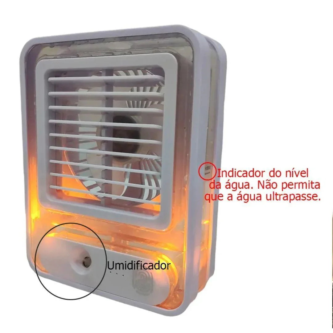 AirGlow Pro - Luminária, Umidificador e Ventilador 3 em 1 AltoTech