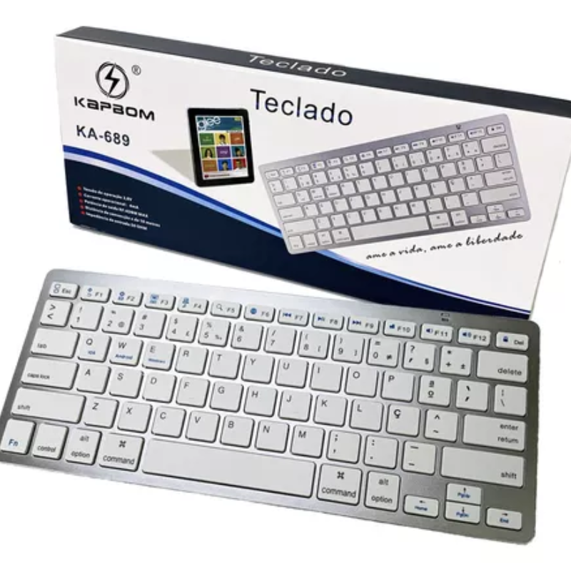 Teclado  Bluethoot Sem Fio Ka-689