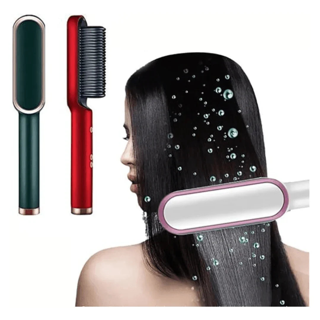 ShineBrush - Escova Alisadora Premium (Vermelho) AltoTech