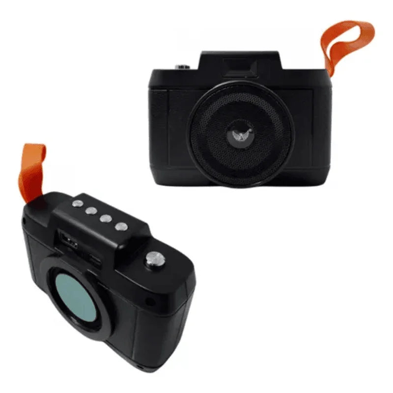 Caixa Bluetooth Portátil Design Retrô Câmera Altomex AltoTech