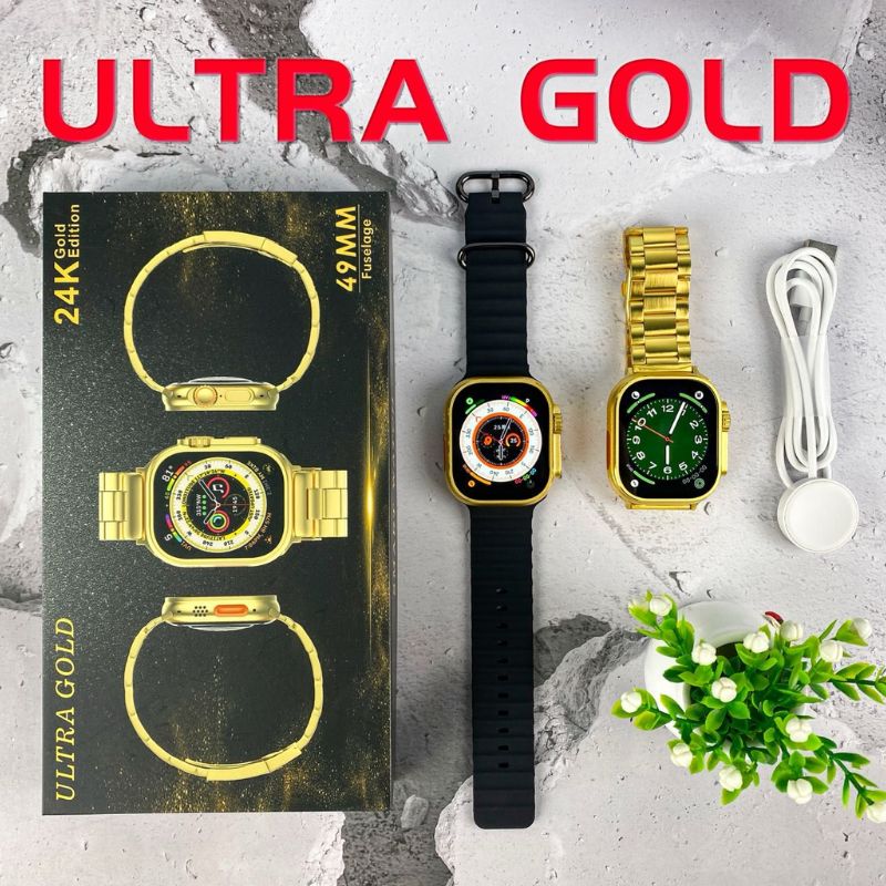 Relógio Smartwatch Gold Bw15 Ultra Max + 2 Pulseiras