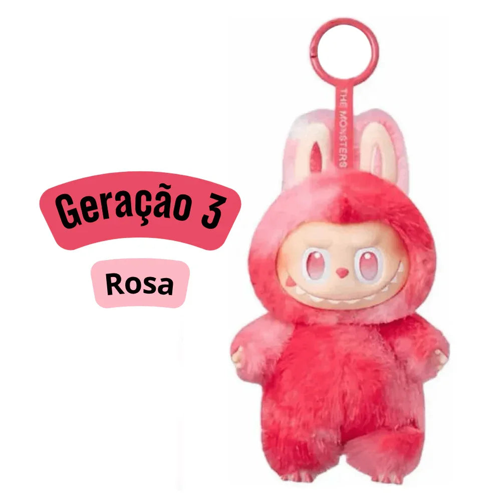 KIT SEM CAIXA + ROUPAS - Geração 3  (Sortidos) - Kit 1 Labubu Monstros Mini Pelúcias Colecionável Personalizável + 1 Roupa Generico