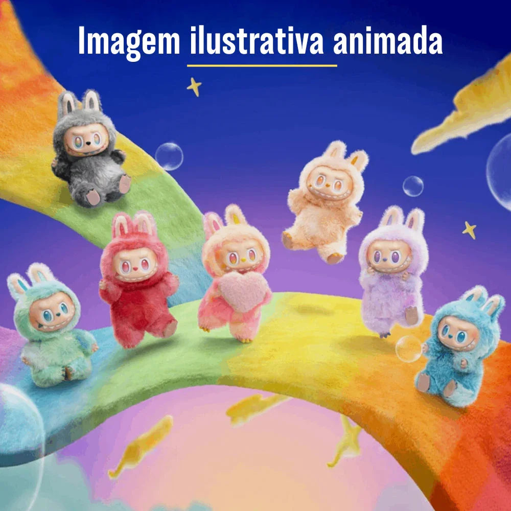 KIT SEM CAIXA + ROUPAS - Geração 3  (Sortidos) - Kit 1 Labubu Monstros Mini Pelúcias Colecionável Personalizável + 1 Roupa Generico
