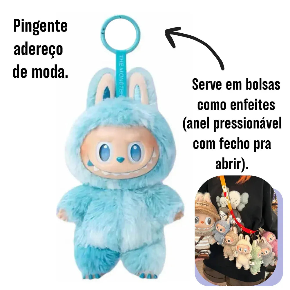 KIT SEM CAIXA + ROUPAS - Geração 3  (Sortidos) - Kit 1 Labubu Monstros Mini Pelúcias Colecionável Personalizável + 1 Roupa Generico
