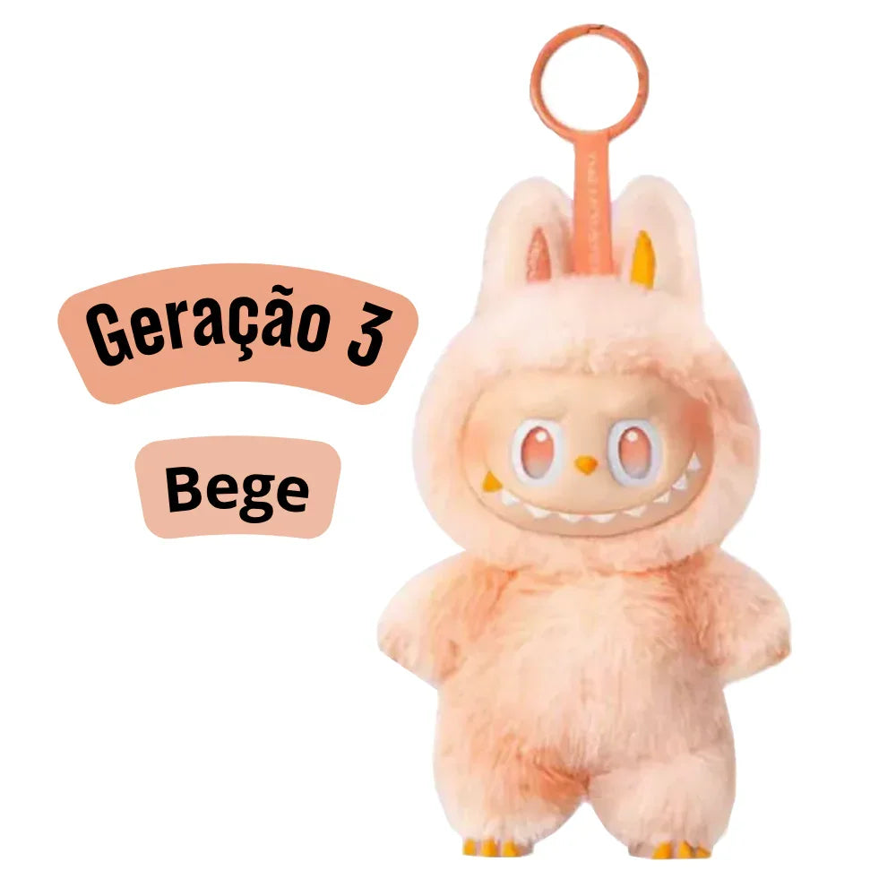 KIT SEM CAIXA + ROUPAS - Geração 3  (Sortidos) - Kit 1 Labubu Monstros Mini Pelúcias Colecionável Personalizável + 1 Roupa Generico