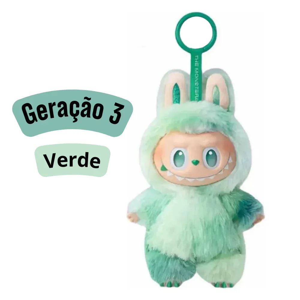 KIT SEM CAIXA + ROUPAS - Geração 3  (Sortidos) - Kit 1 Labubu Monstros Mini Pelúcias Colecionável Personalizável + 1 Roupa Generico