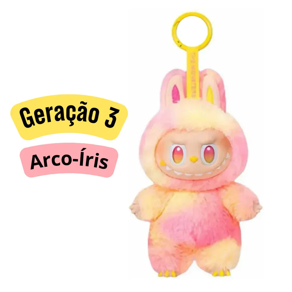 KIT SEM CAIXA + ROUPAS - Geração 3  (Sortidos) - Kit 1 Labubu Monstros Mini Pelúcias Colecionável Personalizável + 1 Roupa Generico