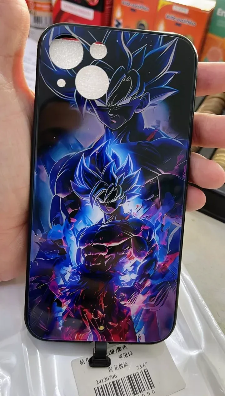 Case para Iphone do Dragon Ball Colorida LED Incandescência