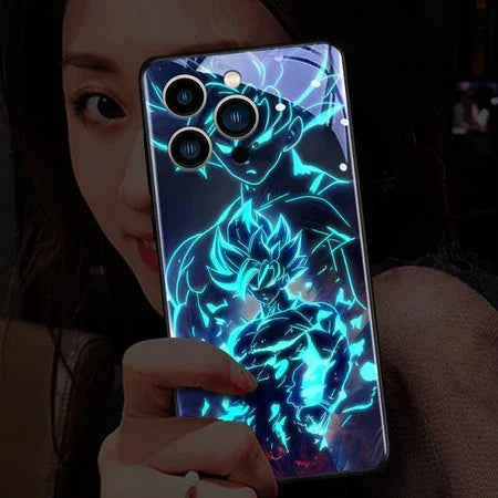 Case para Iphone do Dragon Ball Colorida LED Incandescência